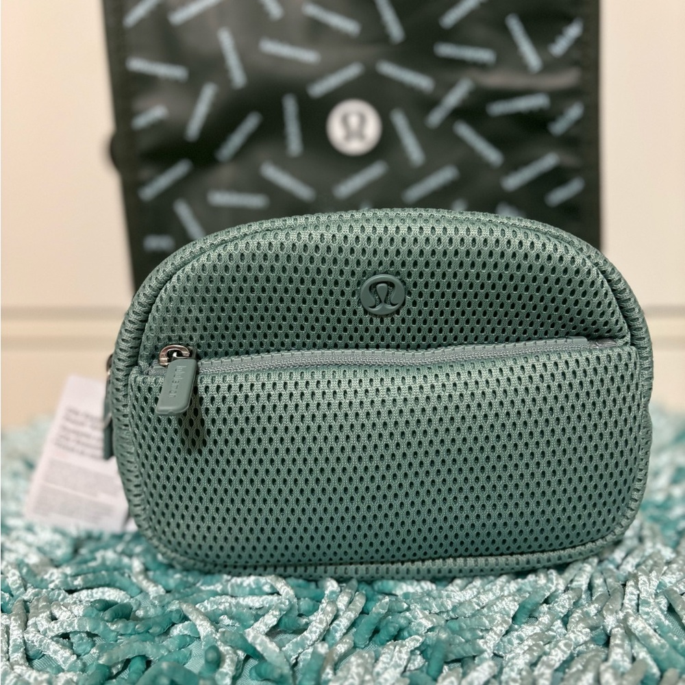 Authentic Brand New Lululemon Essentials Mini Pouch Knit Mesh Crater Blue